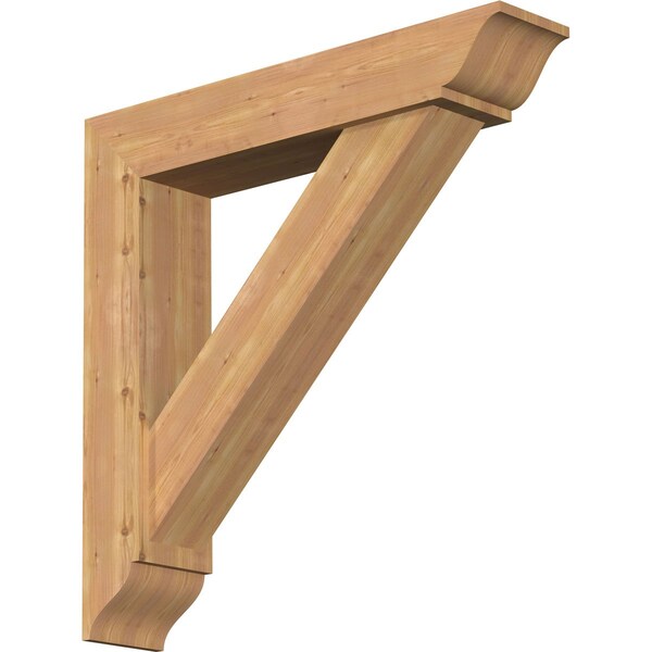 Ekena Millwork Traditional Traditional Smooth Bracket w/ Offset Brace, Western Red Cedar, 7 1/2"W x 38"D x 38"H BKT0806X38X38TRA01SWR - main